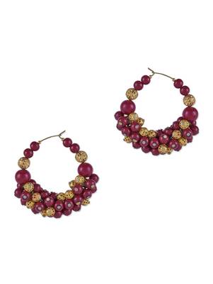 Maroon And Gold Beaded Baali 1