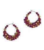 Maroon And Gold Beaded Baali