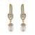 Designer  Pearl American Diamond  stones Gold Tops Studs Earrings Gold Plated