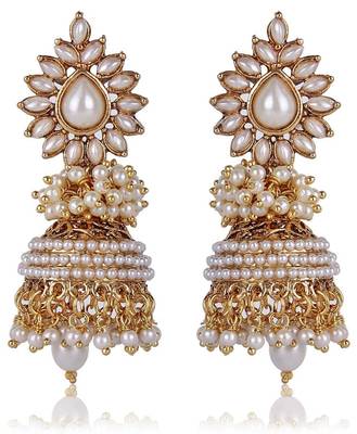 Blooming Pearly Glorious Glamour Jhumka 1