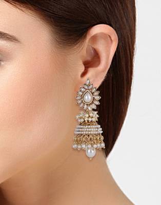 Blooming Pearly Glorious Glamour Jhumka 3