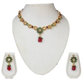 Cubic zirconia gold plated necklace sets 1
