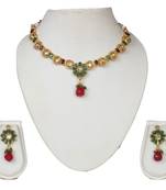Cubic zirconia gold plated necklace sets