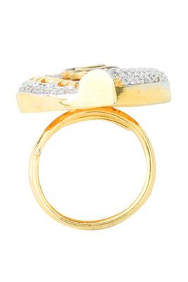 KNOWLEDGE Collection Antique Kundan Filigree Fusion Ring For Women 2