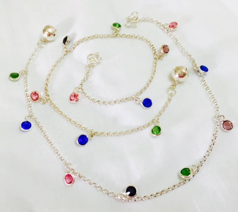 Silver anklets