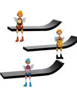 Brown Unique Shaped Wall Shelves