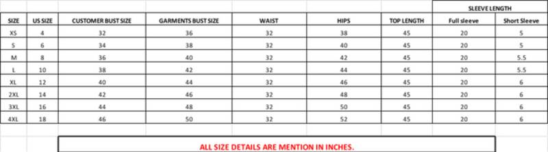 Red american crepe printed stitched kurti