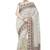 off white embroidered silk saree With Blouse