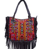 Ethnic embroidery vintage tribal boho leather banjara jambo bag