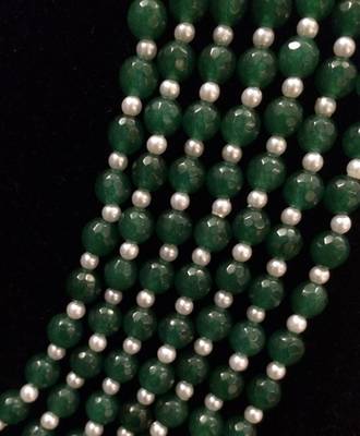 Emerald Green Multistrand Sabyasachi Necklace 3