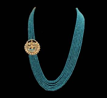 Feroza Multistrand Kundan Pankhi Necklace 1