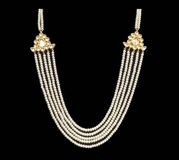 Kundan And Pearls Multistrand Necklace 1