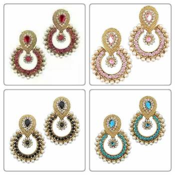 Combo offer of pearl polki earrings 1
