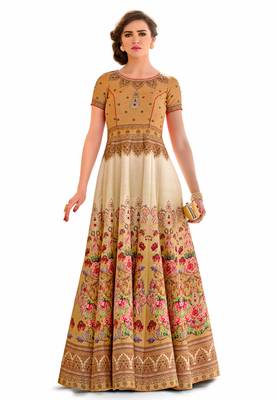 Pink art silk contrast pallu unstitched lehenga choli 4