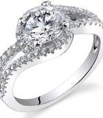 Signity Sterling Silver Poonam Ring