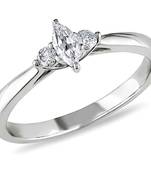 Signity Sterling Silver Sai Ring