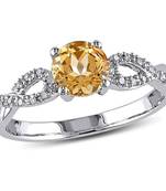 Signity Sterling Silver Sampda Ring