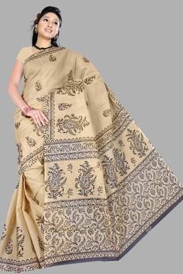 Pavechas Mangalgiri Printed Cotton Sari  - Kitkat MK250 1