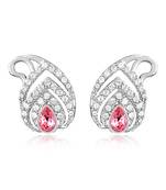 Rhodium Plated Paisley Earrings with Swarovski Zirconia For Women