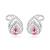 Rhodium Plated Paisley Earrings with Swarovski Zirconia For Women