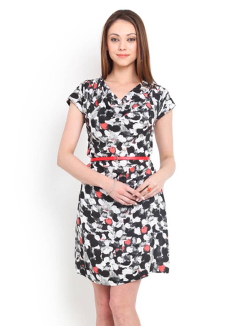 Black printeded cotton western wear