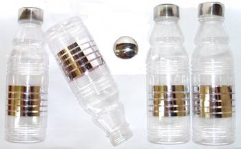Fridge water bottle with elegant metal finish 1