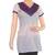 Ethnic Touch - White and Purple Kurti with weaving patch work