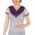 Ethnic Touch - White and Purple Kurti with weaving patch work