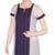 Ethnic Touch - White and Purple Kurti with weaving patch