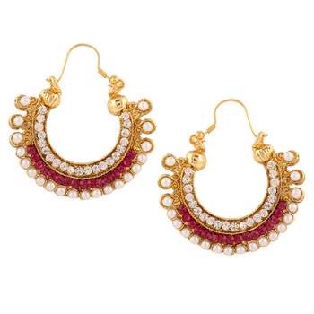 Traditional Indian Ethnic Fashion Jewelry SetHoop Earrings 1