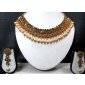 Golden Pearl Drop Dulhan Necklace Set 1