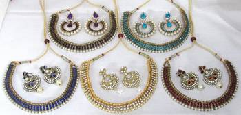 Combo offer of ethenic necklace set 1