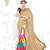 multicolor printed georgette saree With Blouse
