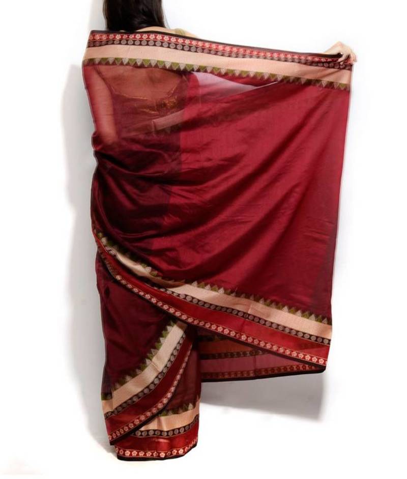 Banarasi supernet Cotton Border Saree