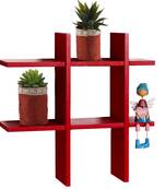 Fantastic Red Tic Tac Shape Wall Shelves