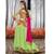 Green embroidered georgette semi stitched salwar with dupatta