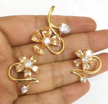 American diamond pendant set 1
