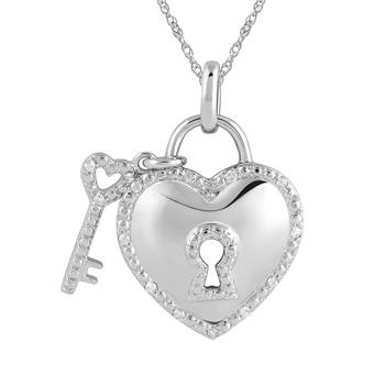 Silver Diamond Pendants 1