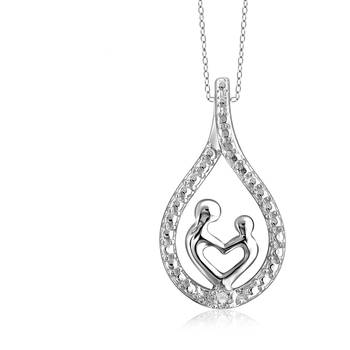 Silver Diamond Pendants 1