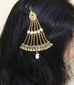 Gold american diamonds maang-tikka