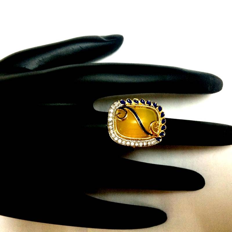 Gold american diamonds rings