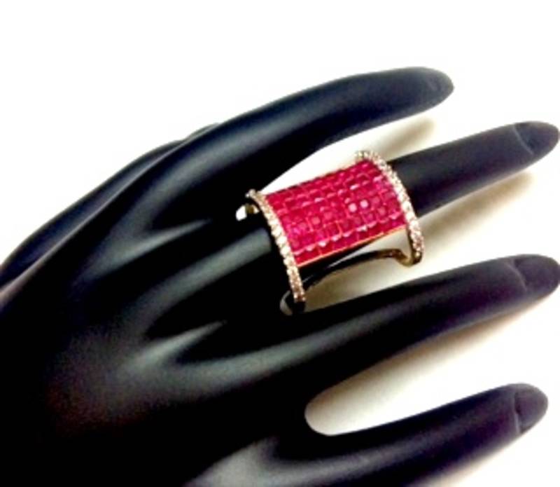 Gold american diamonds rings