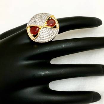 Gold american diamonds rings 1