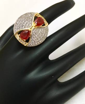 Gold american diamonds rings 2