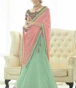 Aqua net embroidered unstitched lehenga choli