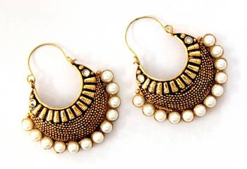Antique Gold Plated White Stone Bali 1