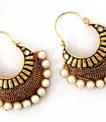 Antique Gold Plated White Stone Bali