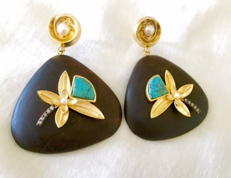 Wooden earrings