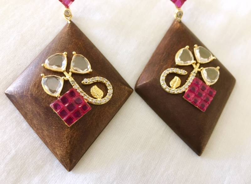 Wooden earrings
