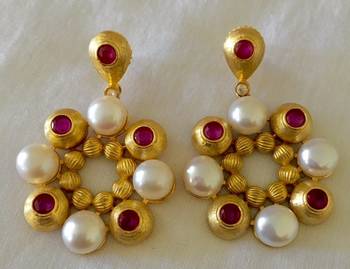 Pearl and Ruby danglers 3